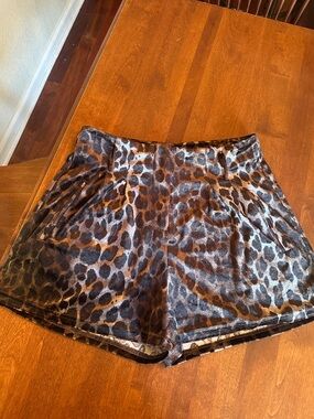 Velvet Cheetah Print Shorts